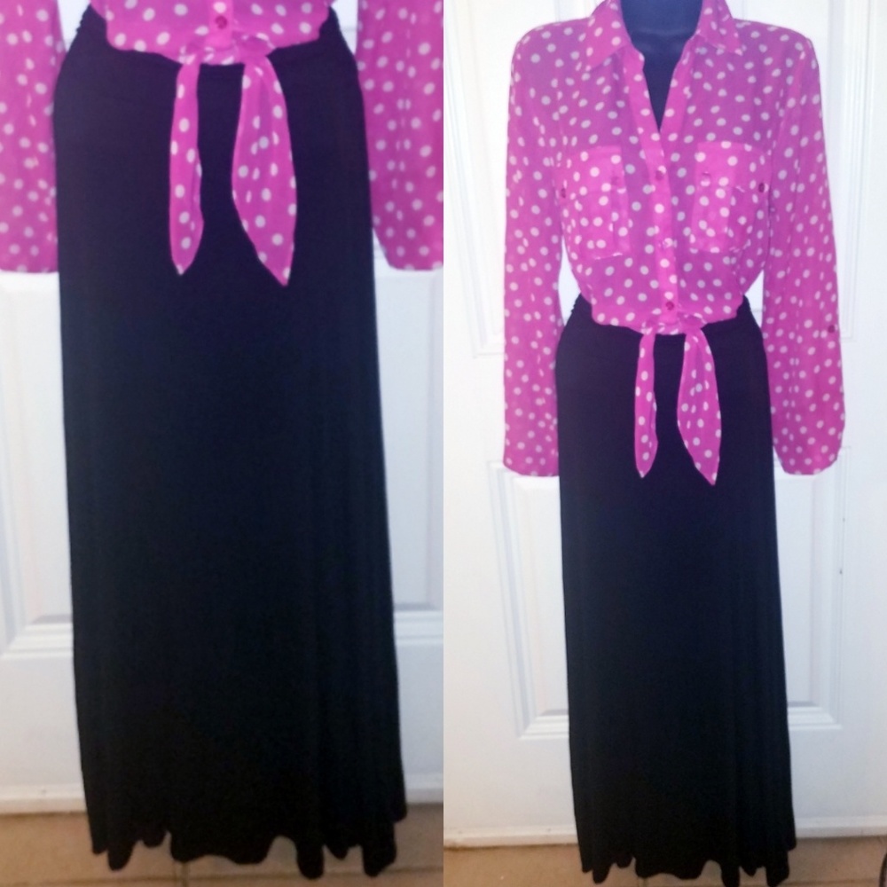 Black maxi skirt